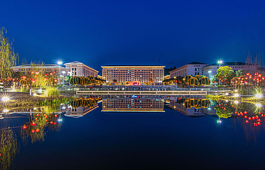 重庆江津区滨江新城城市夜景