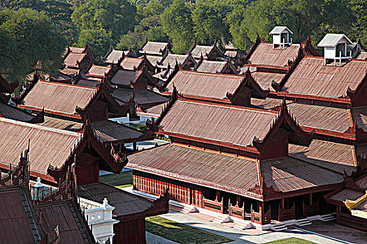 缅甸,曼德勒,宫殿