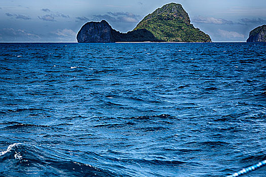 模糊,菲律宾,风景,船,太平洋,海洋,岛屿,背景