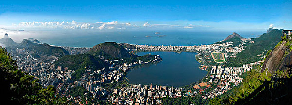 全景,里约热内卢,巴西,风景