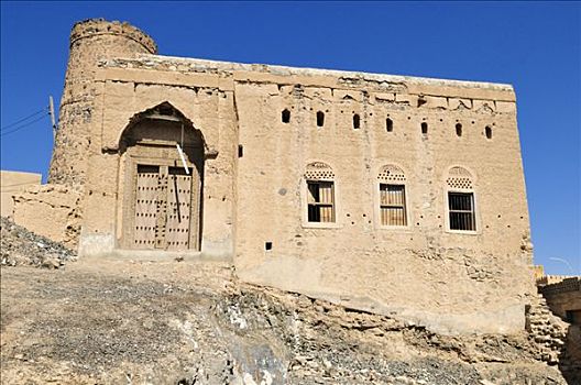 历史,砖坯,要塞,沙尔基亚区,区域,阿曼苏丹国,阿拉伯,中东