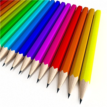 彩色,铅笔,构图