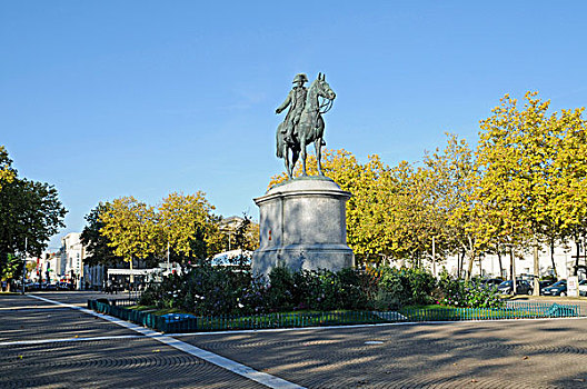 地点,骑马雕像,纪念建筑,广场,卢瓦尔河地区,法国,欧洲