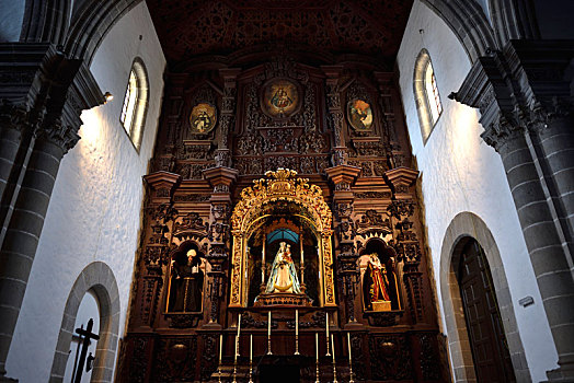 雕塑,圣母玛利亚,主祭台,教堂高坛,大教堂,特内里费岛,加纳利群岛,西班牙