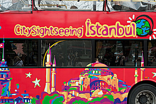 观光,巴士,伊斯坦布尔,土耳其