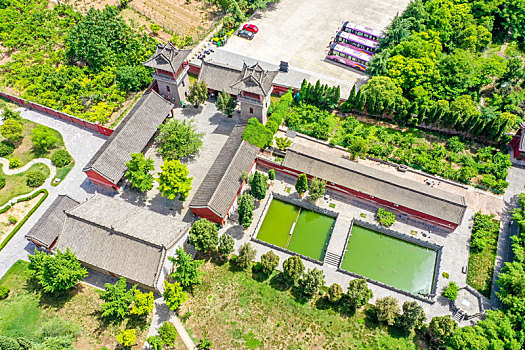 航拍河南巩义石窟寺（巩县石窟）