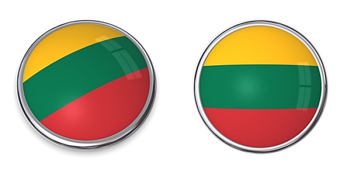 旗帜,扣,立陶宛