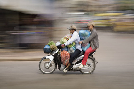 人,摩托车,收获,柬埔寨