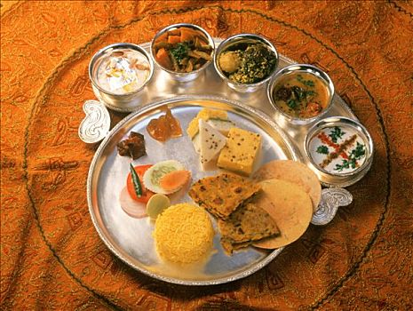 种类,餐具,古吉拉特,印度