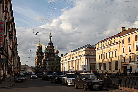洋葱圆顶,救世主教堂,血,圣彼得堡,俄罗斯,艺术家