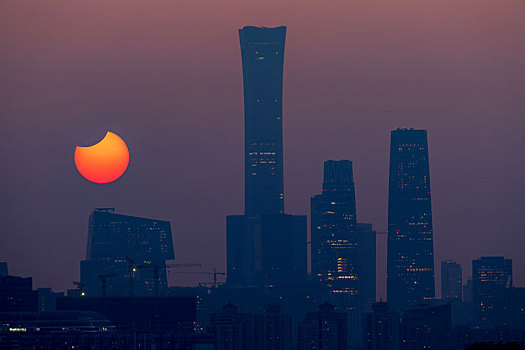 北京,cbd,日食