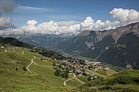 乡村,山谷,贝特默阿尔卑,瓦莱,瑞士