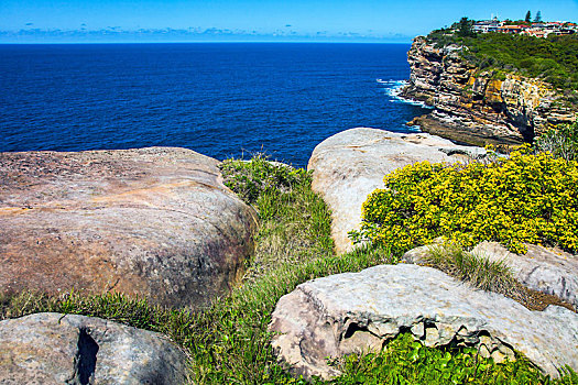 间隙,悬崖,港口,国家公园,悉尼,新南威尔士,澳大利亚
