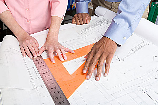 建筑师,测量,蓝图