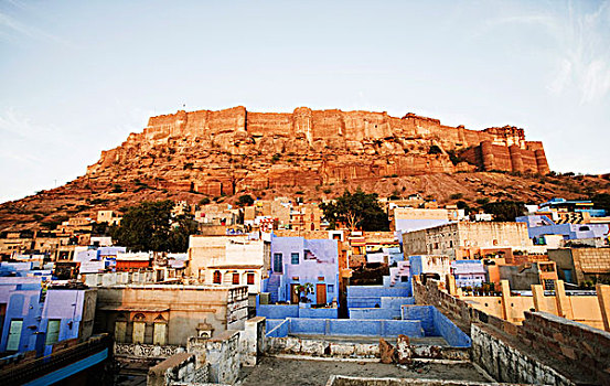堡垒,山,梅兰加尔古堡,拉贾斯坦邦,印度