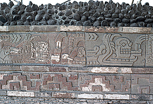 托尔特克文明,浅浮雕,檐壁,金字塔,图拉,墨西哥