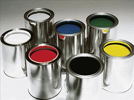 彩色,丙烯酸树脂,锡罐,树脂,漆器,清漆,罐,金属板