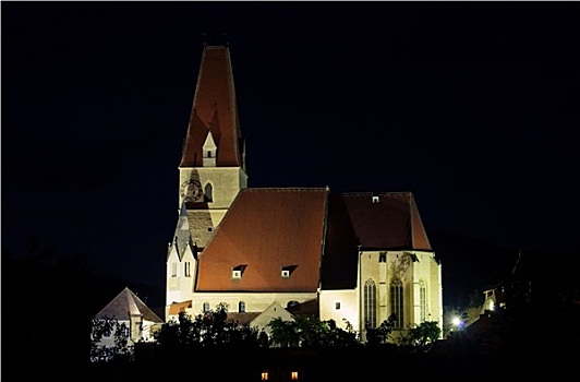 瓦绍,教会,夜晚