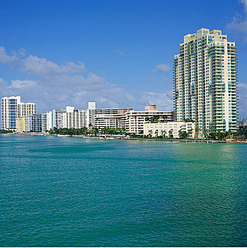 城市天际线,迈阿密,佛罗里达,美国