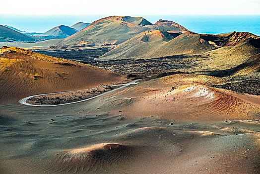 帝曼法雅,火山,地点,兰索罗特岛,加纳利群岛,西班牙,欧洲