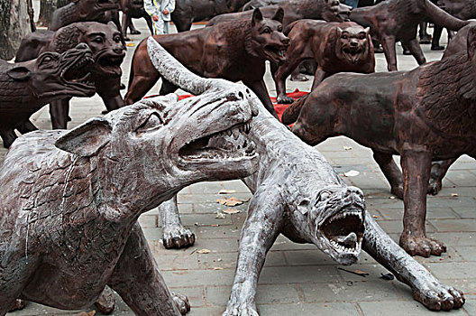 中国,北京,雕塑,野生动物