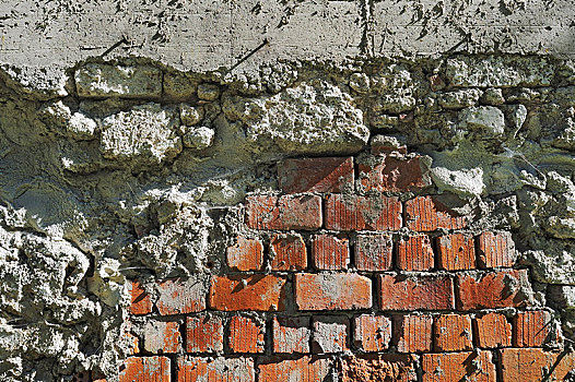 水泥,砖墙,特写,巴伐利亚,德国,欧洲
