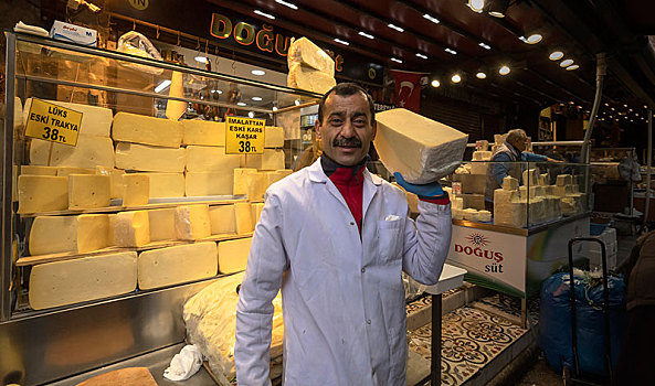 鲜奶酪,出售,大巴扎集市,伊斯坦布尔,土耳其
