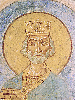 国王,12世纪,艺术家,古老,俄罗斯,壁画