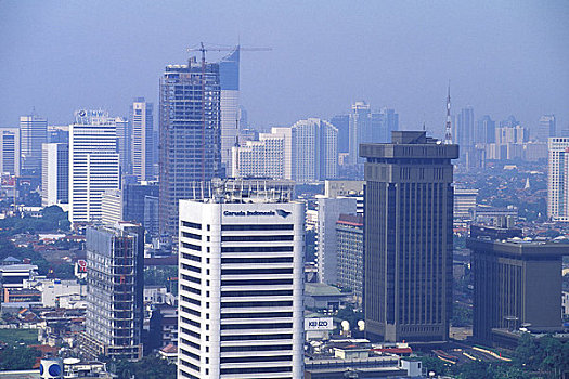 印度尼西亚,雅加达,国家纪念建筑,城市,上面