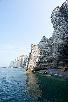 法国诺曼底,海滩,象鼻山