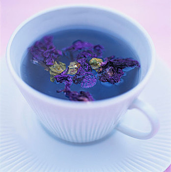 紫色,茶