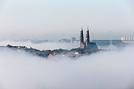 城市,雾