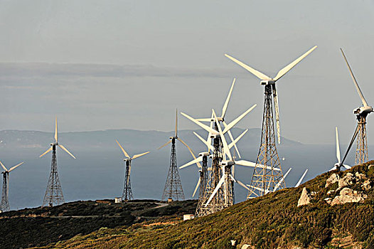风电场,靠近,安达卢西亚,西班牙,欧洲