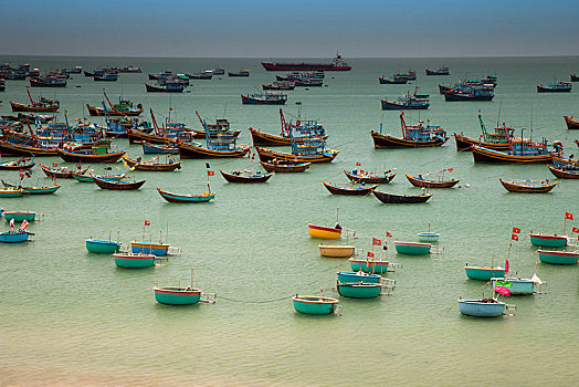 港口,许多,渔船,美尼,越南,亚洲
