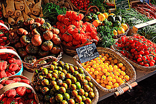 法国,普罗旺斯,沃克吕兹省,市场,西红柿,展示