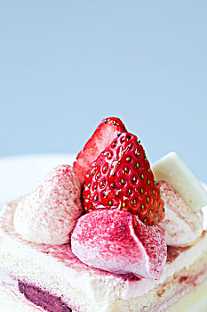 草莓慕斯,蛋糕,甜点,新鲜