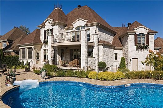 大,房子,游泳池