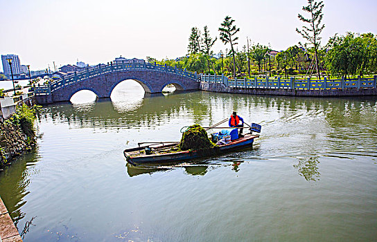 保洁,清洁工,河道