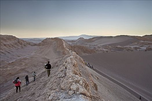 沙丘,月亮,山谷,日落,安托法加斯塔,智利,南美