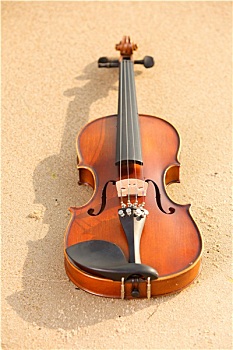 小提琴,沙滩,音乐,概念