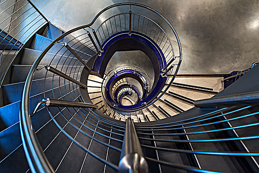螺旋楼梯,百货公司,纽伦堡,中间,弗兰克尼亚,巴伐利亚,德国,欧洲