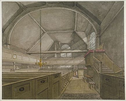 小教堂,伦敦,1818年,艺术家