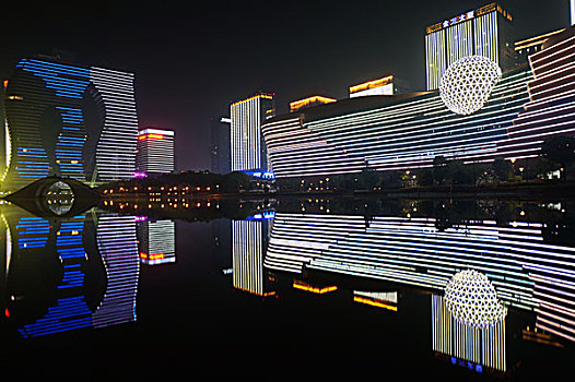 杭州低碳科技馆夜景