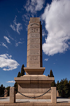 杨子荣烈士墓里的革命烈士纪念碑,黑龙江海林