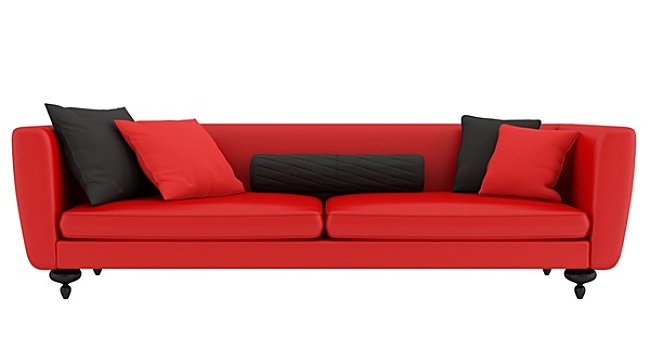 红色,黑色,沙发