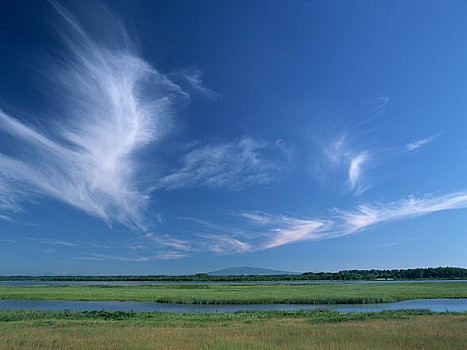 天空,湖