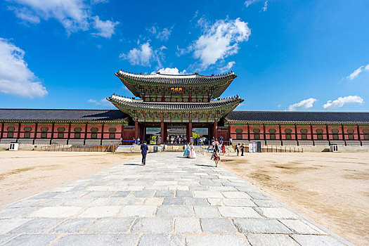 韩国首尔景福宫兴礼门景观