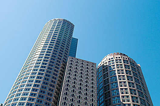波士顿,城市,全景,摩天大楼