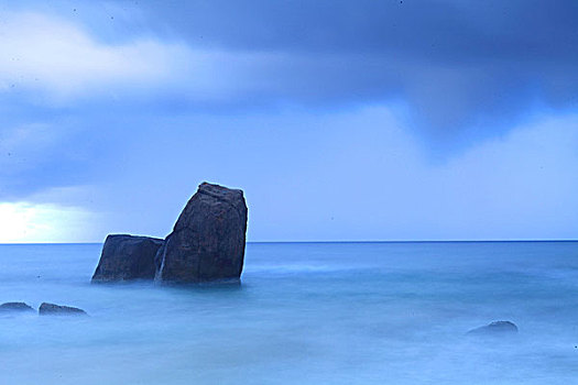 日月湾海景海浪大海