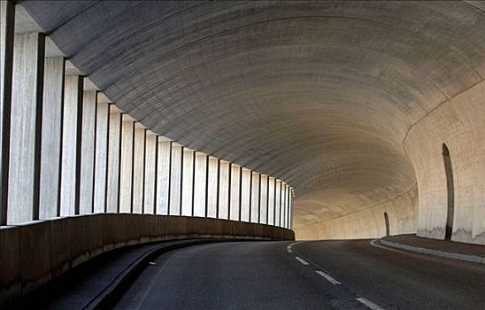 道路,隧道,萨尔茨卡莫古特,山峦,靠近,哈尔斯塔特,奥地利